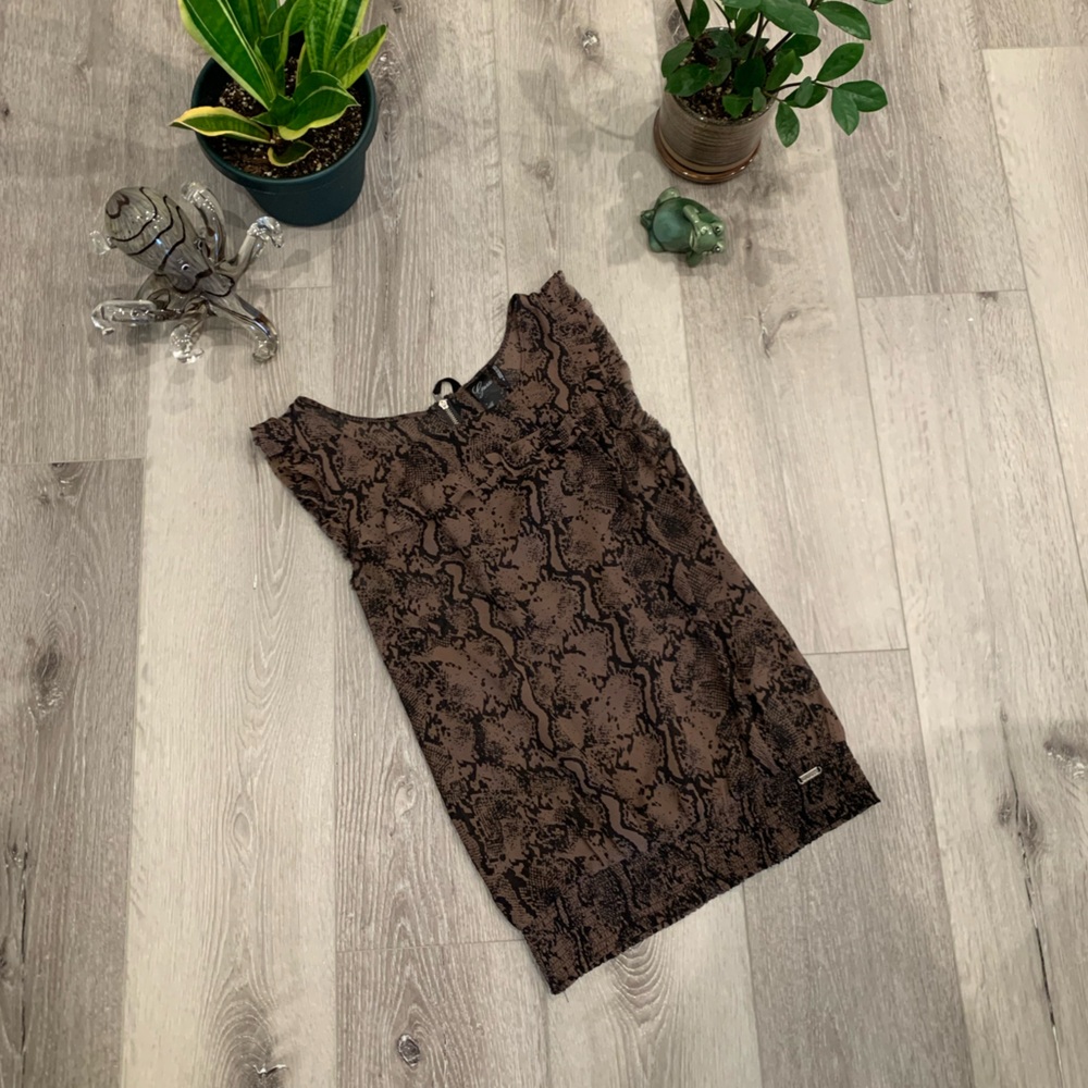 Brown Snakeskin blouse